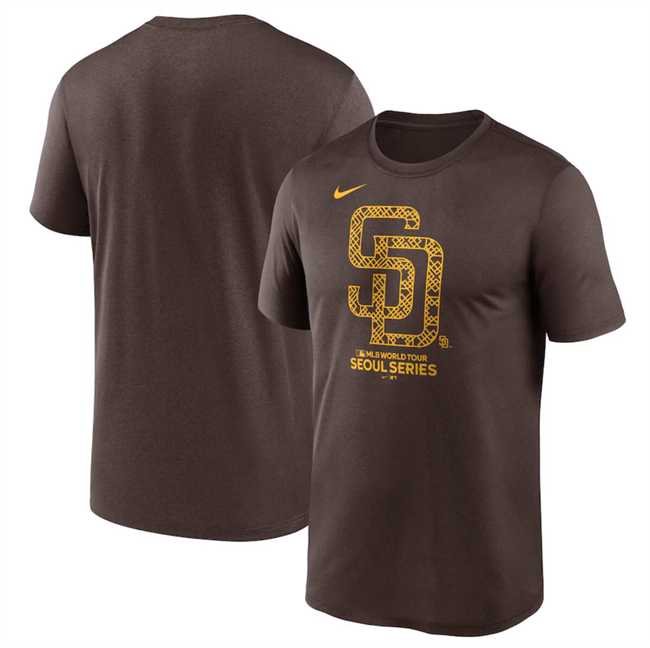 Men's San Diego Padres Brown 2024 World Tour Seoul Series Legend Performance T-Shirt,We sell and wholesale Men's San Diego Padres Brown 2024 World Tour Seoul Series Legend Performance T-Shirt on line form chian!
